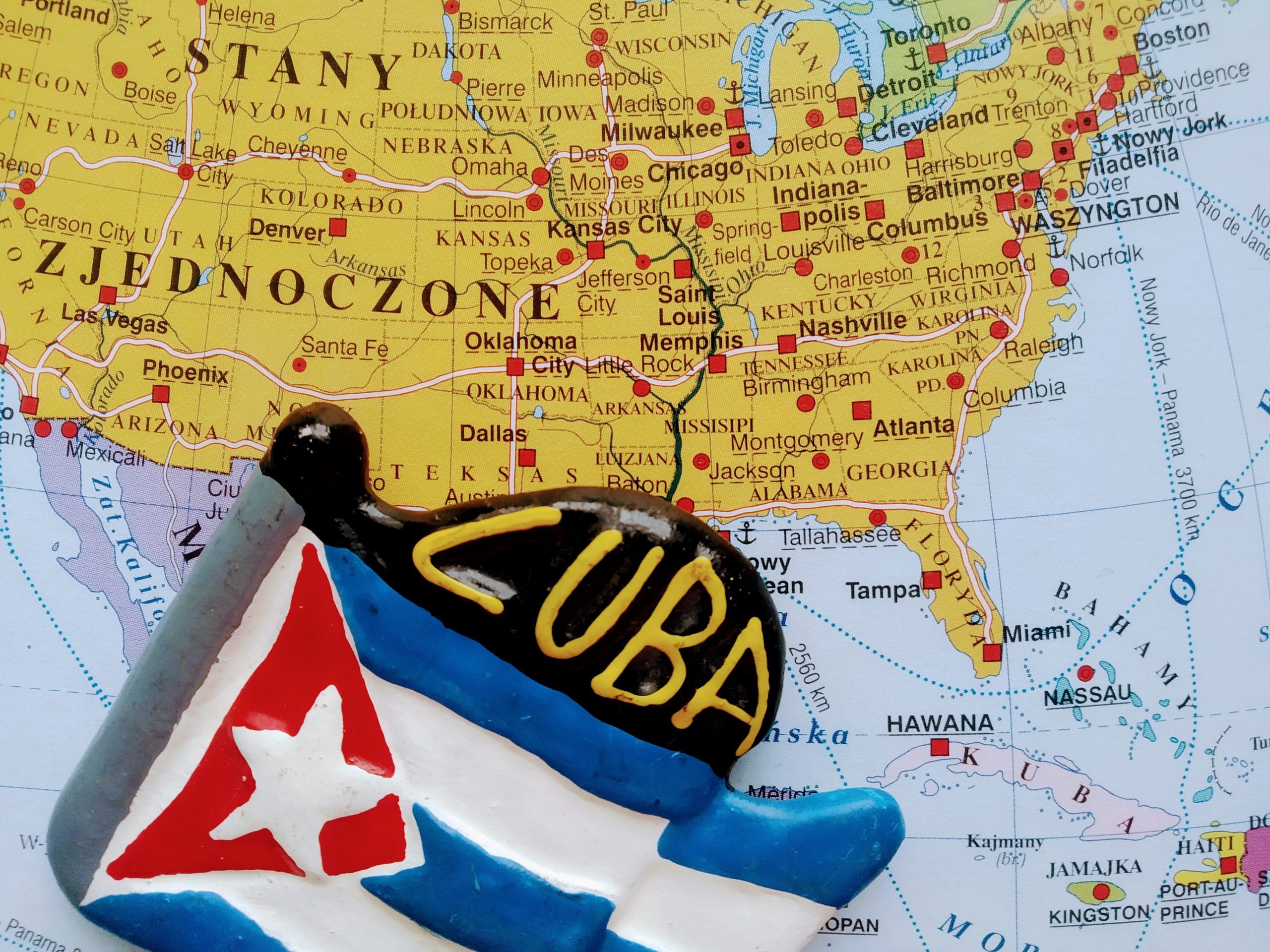 Cuban immigrants in the United States. English to Polish translation.